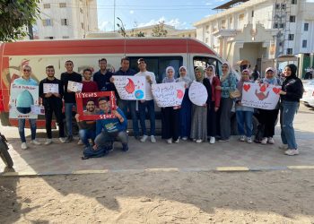 اتحاد طلاب صيدلة بني سويف ينظمون حملة للتبرع بالدم للعام