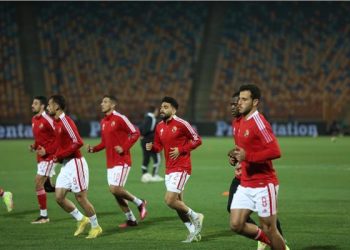 لاعبو الأهلي يجرون عمليات الأحماء استعدادا لمواجهة الترجي بدوري الأبطال  
