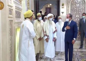 كواليس افتتاح الرئيس السيسي مسجد السيدة نفيسة بعد الترميم