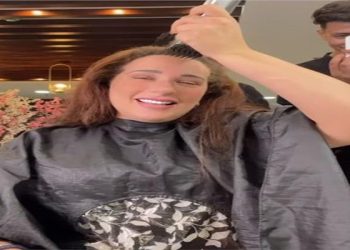 سر حلق أسما شريف منير شعرها بالكامل | فيديو