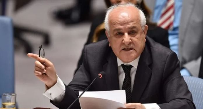 مندوب فلسطين بمجلس الأمن: تهجير أهل غزة من الشمال للجنوب جريمة حرب
