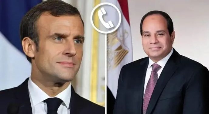 السيسي وماكرون يتشاوران بشأن التصعيد في قطاع غزة