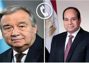 السيسي وجوتيريش يبحثان مستجدات الأوضاع في قطاع غزة