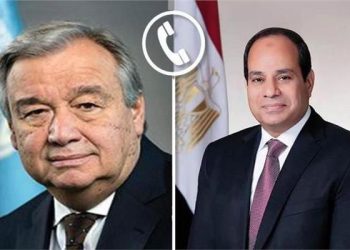 هاتفياً .. السيسي وجوتيريش يبحثان جهود وقف إطلاق النار في غزة