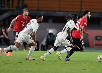 منتخب غانا يباغت مصر بهدف نظيف في الشوط الاول