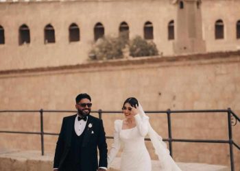 الدكتور محمد الباز يحتفل بزفافه على الآنسة ندى إبراهيم من قلب مسجد محمد علي