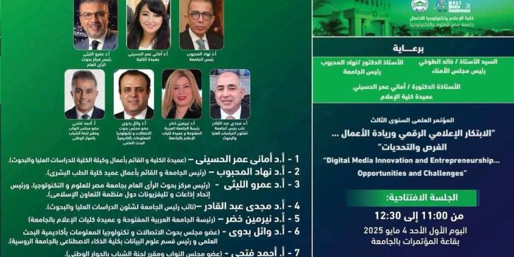 “الابتكار الإعلامي الرقمي وريادة الأعمال … الفرص والتحديات”