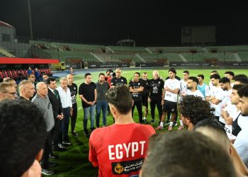 وزير الرياضة يشهد تدريبات المنتخب لـ مؤازرة اللاعبين قبل مواجهة إثيوبيا بتصفيات كأس العالم