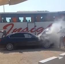 تفاصيل اشتعال سيارة أحمد شوبير