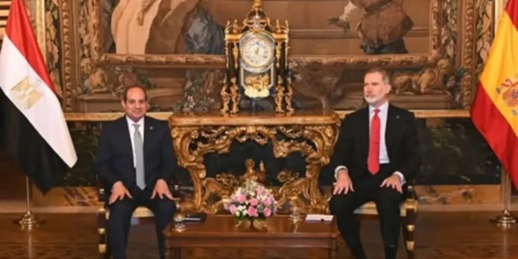لـ تعزيز التبادل التجارى ..الرئيس السيسى وملك إسبانيا يبحثان آليات التعاون فى مجال النقل