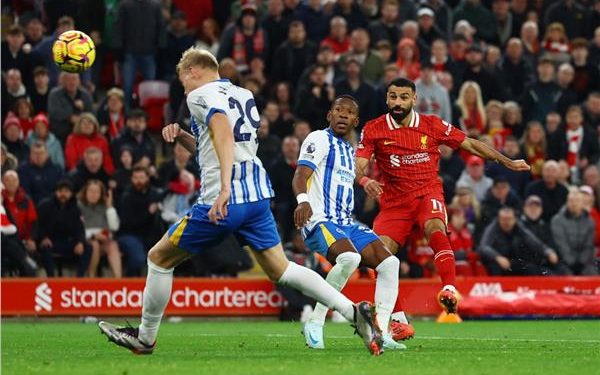 بمشاركة صلاح..ليفربول يستعرض عضلاتة على برايتون بالدوري الإنجليزي