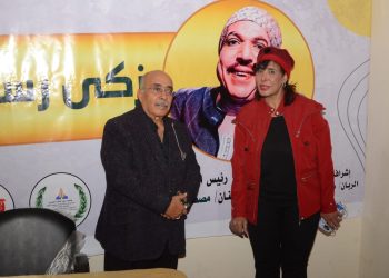 الفنانة اسرار الجمال في ذكري رحيل ذكي رستم بالأسكندرية.