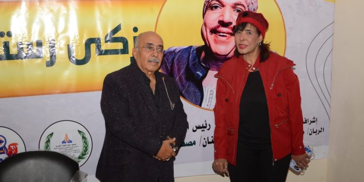 الفنانة اسرار الجمال في ذكري رحيل ذكي رستم بالأسكندرية.