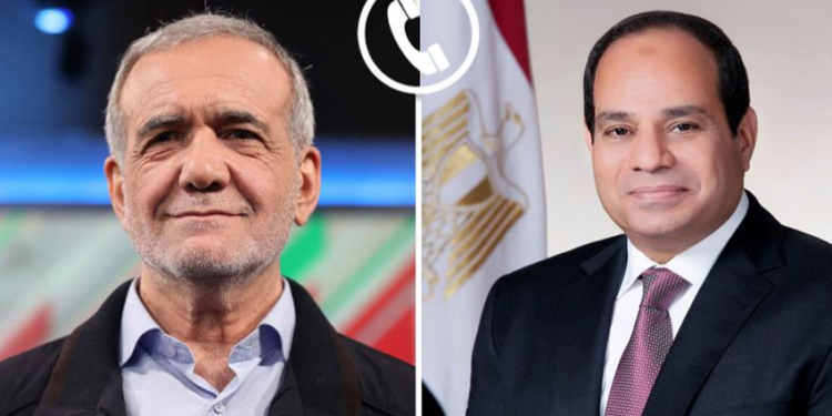الرئيس عبد الفتاح السيسي يتلقى اتصالًا هاتفيًا من الرئيس الإيراني