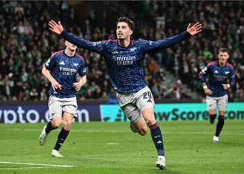 آرسنال يقسو على سبورتنج لشبونة البرتغالي بهدف ويضع قدما بنصف نهائي دوري الأبطال